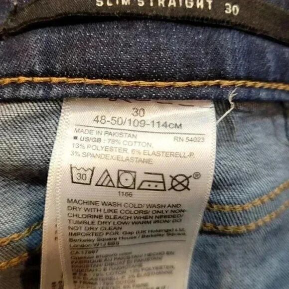 Banana Republic Women's Premium Denim Dark Wash Cotton/Poly/Spandex Slim Straigh - Picture 4 of 12